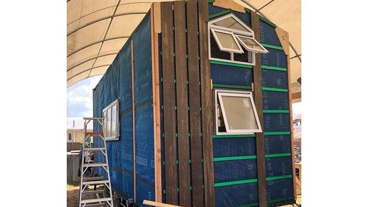 Back side of the tiny house