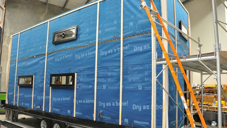 miHAUS - Steel framing wrapped with pro clima’s Wall Weather Resistive Barrier SOLITEX EXTASANA<sup>®</sup>