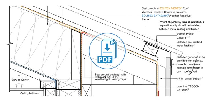 Skillion Eave - SIP Wall - Vented Fascia - A1131-4