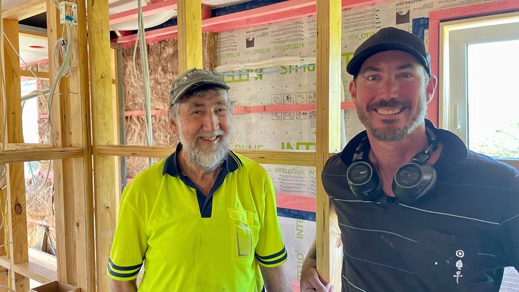 Opawa House - Cam and Bob Huxley a father-and-son team building