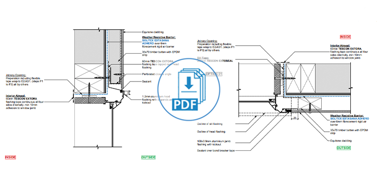 ES4243 Residential Flush Aluminium Window on Timber Structure