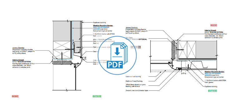 ES4244 Residential Flush Aluminium Window on Timber Structure