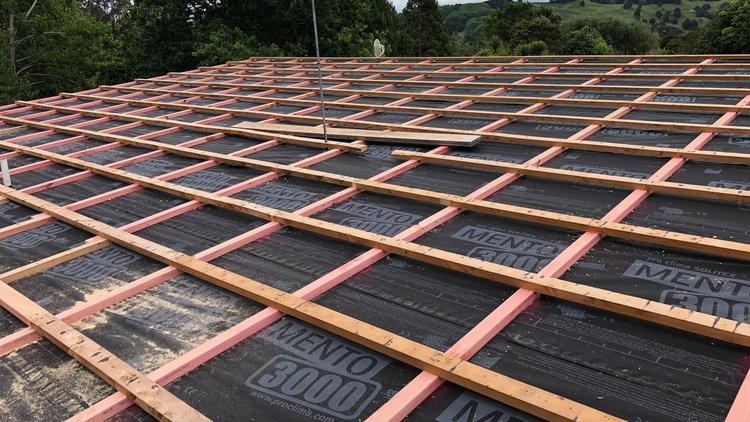 Kaiwaka House - SOLITEX MENTO<sup>®</sup> 3000 connect installation on the roof areas