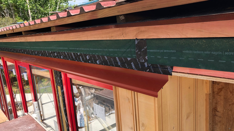 Kaiwaka House - Windows are connected to the weather and airtightness layers using pro clima TESCON EXTOSEAL<sup>®</sup> Sill Tape.