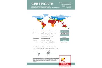 Passive House Certificate - Product System INTELLO<sup>®</sup> PLUS - 2022
