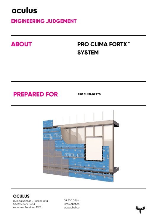 Pro Clima FORTX Engineering Report Oculus