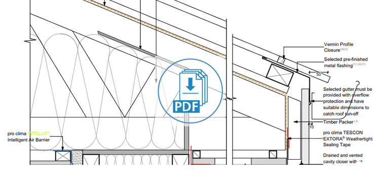 Truss Eave on Straw - Bale/Block Wall - A1231-3