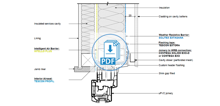 WD4411 uPVC Window to 90 mm Timber Framing