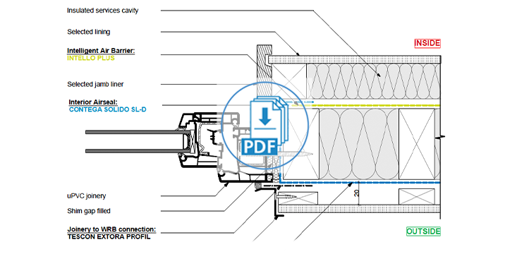 WD4412 uPVC Window to 90 mm Timber Framing