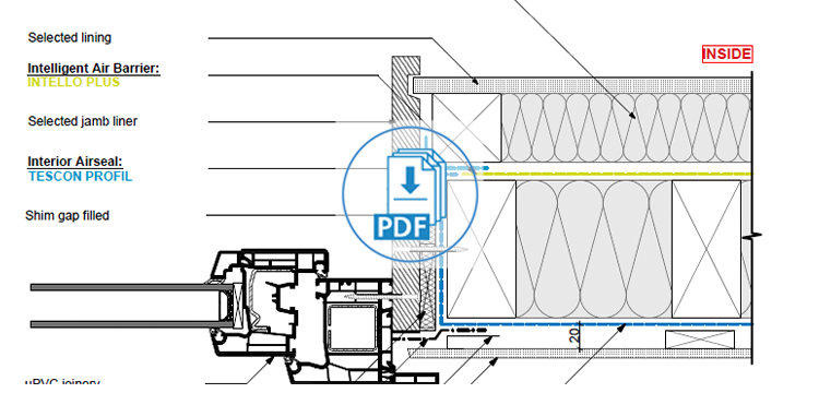 WD4415 uPVC Window to 90 mm Timber Framing