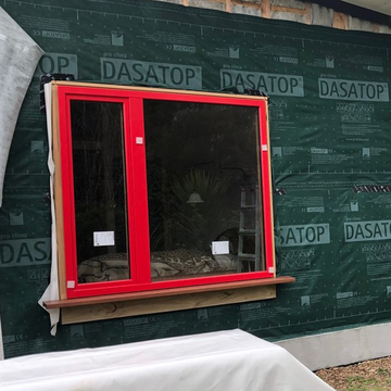 Kaiwaka House - DASATOP® Intelligent Air Barrier was installed onto the wall framing on outside