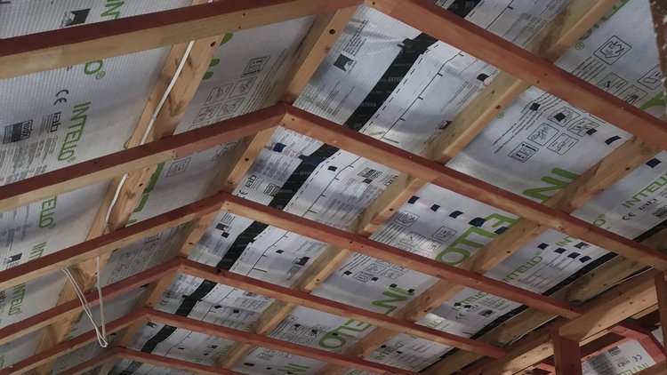 Straw Bale Passive House - Southern Hemisphere - Installed INTELLO<sup>®</sup> PLUS  on the Roof