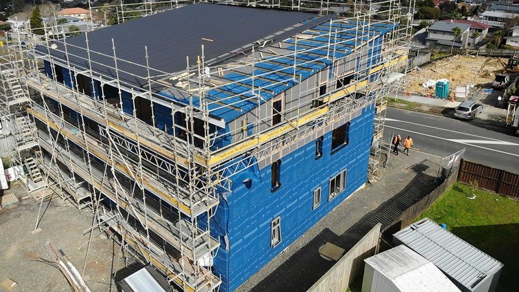 Pre-applied Building Underlay Protects CLT Panels from Moisture