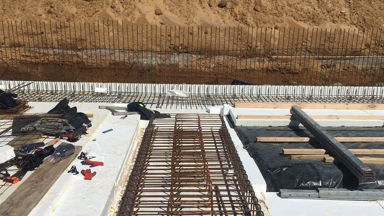 Tauranga House - Array of Rebar Prepared for Concrete Pouring