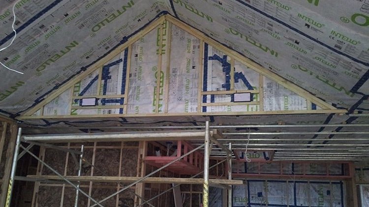 Kerikeri House - Airtightness and vapour control layer, INTELLO<sup>®</sup> PLUS Intelligent Air Barrier Roof Installation