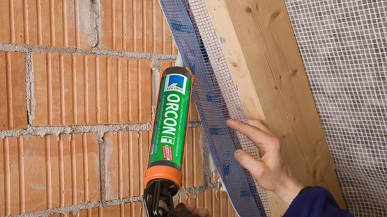 8a. Alternative: Sealing to unplastered subsurfaces