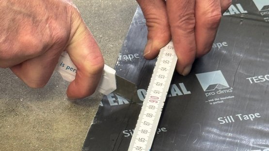 Cut Sill Tape to Length